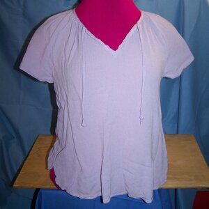 Maurice's Boho Gauzy Blouse with Tie at Neck Sz M